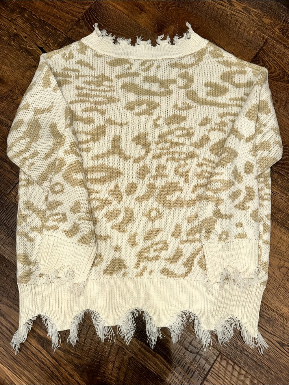 Distressed Leopard Sweater - Picture 2 of 2